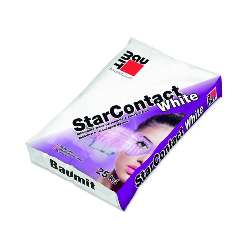 Adeziv alb si masa de spaclu pentru placi termoizolante Baumit StarContact White, 25KG 2100000000210