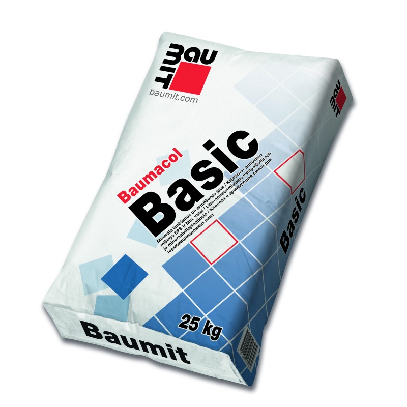 Adeziv pentru gresie si faianta Baumit Baumacol Basic, interior/exterior, 25 kg