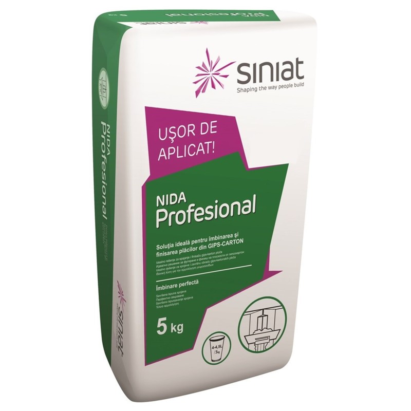 Ipsos de imbinare Siniat Nida Professional, 5 kg