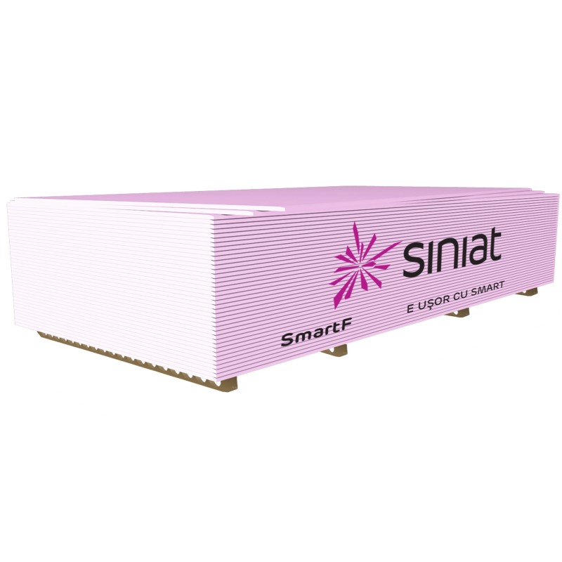 Placa gips-carton Siniat Nida Smart Flam, grosime 12.5 x 1200 x 2600 mm