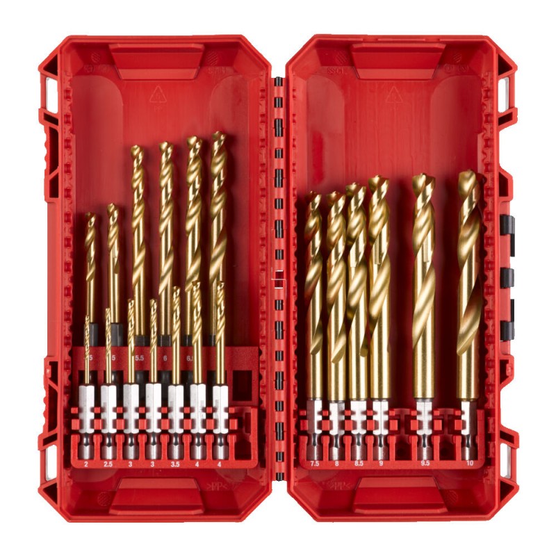 Set de 19 burghie HSS-G TIN RED HEX (4932493866) 